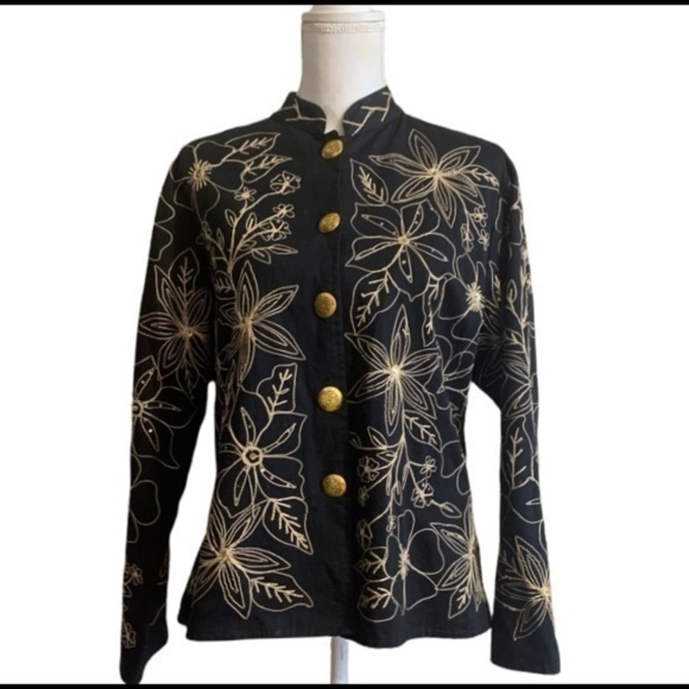 New Direction Black Embroidered Jacket